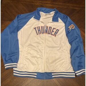 NBA Oklahoma City Thunder Track Jacket Mens 3XL Blue White Full Zip RN 135969